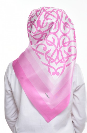 Desenli Tafta Eşarp 95165-04 Pembe 04