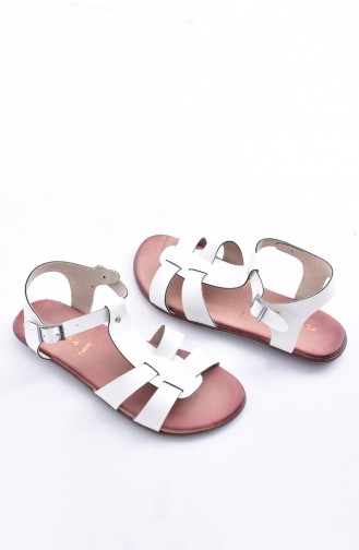 White Summer Sandals 50252-01