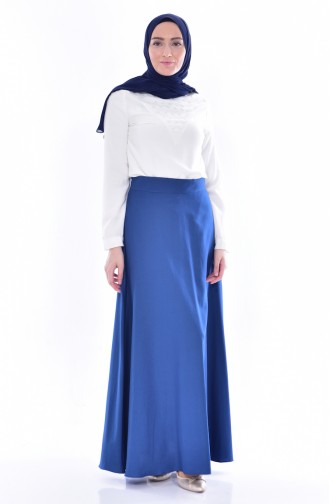 Light Navy Blue Skirt 8865-05