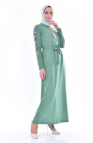 Robe Hijab Vert noisette 3844-05