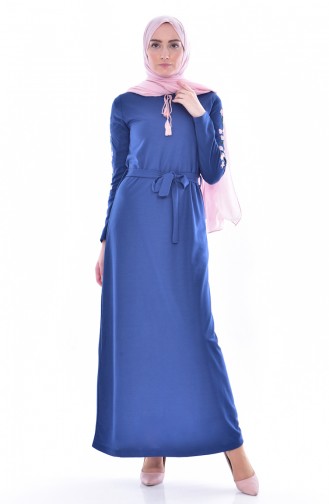 Indigo Hijab Dress 3844-06
