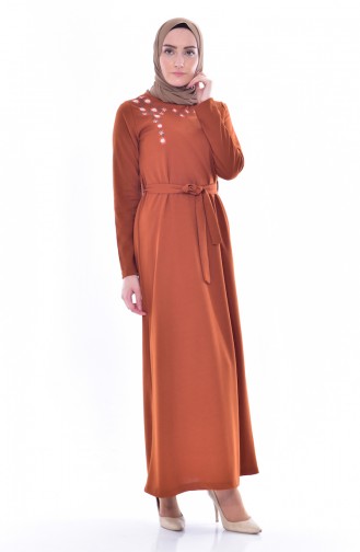 Sea Green Hijab Dress 3846-05