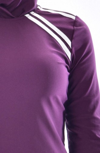 Striped Swimsuit 1007-01 Purple 1007-01