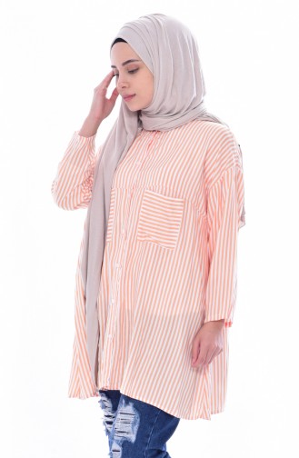 Shirt Striped Tunic 1195-02 Orange 1195-02