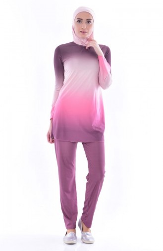 Hijab Badeanzug 1001-02 Dunkel Rosa Pink 1001-02