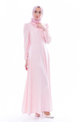 Powder Hijab Dress 4214-09
