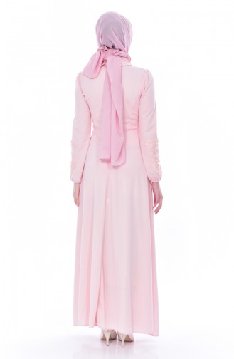 Powder Hijab Dress 4214-09