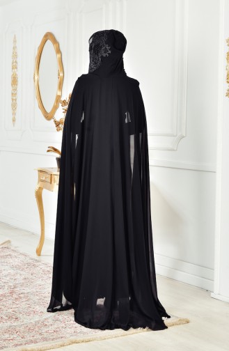 Habillé Hijab Noir 4008-04