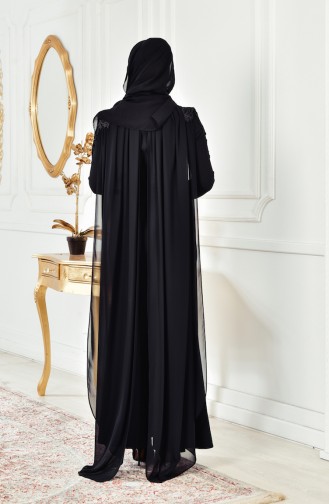 Guipure Evening Dress 4010-01 Black 4010-01