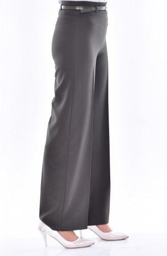 Belted Wide Cuff Pants 6000-09 Khaki 6000-09
