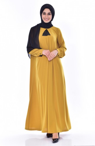 فستان أصفر خردل 1905-04