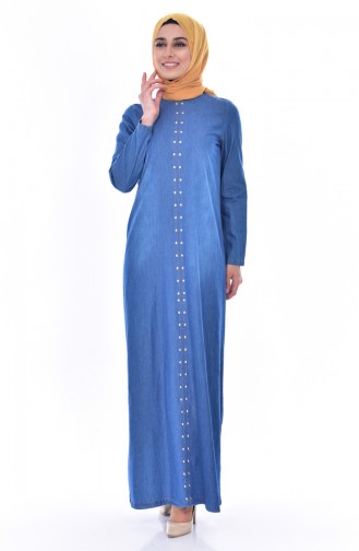 Robe Hijab Bleu Marine 1860-01