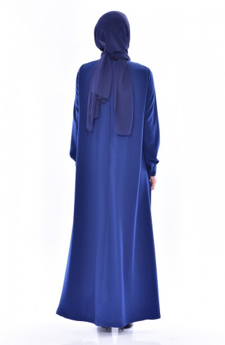 Navy Blue Hijab Dress 1905-02