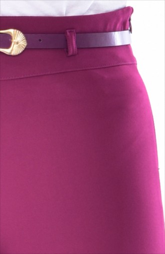 Pantalon Large a Ceinture 7228-01 Plum 7228-01