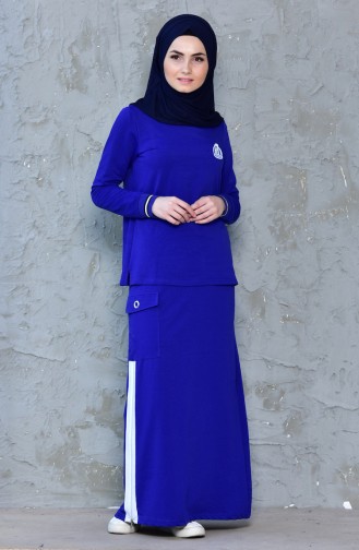 Bluz Etek İkili Takım 1494-01 Saks