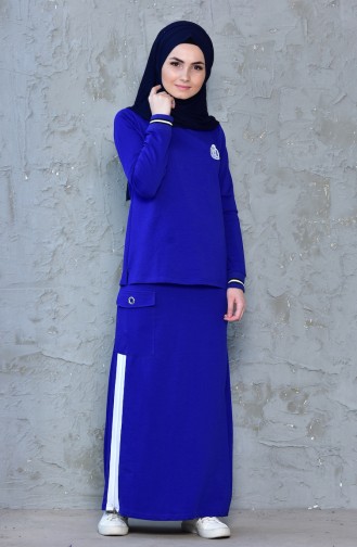 Bluz Etek İkili Takım 1494-01 Saks