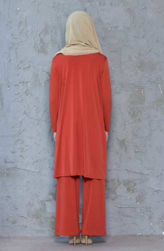 Tunik Pantolon İkili Takım 3485-04 Turuncu 3485-04