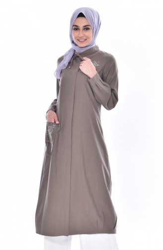 Cape İmprimée de Pierre 35838-03 Vert Khaki Clair 35838-03