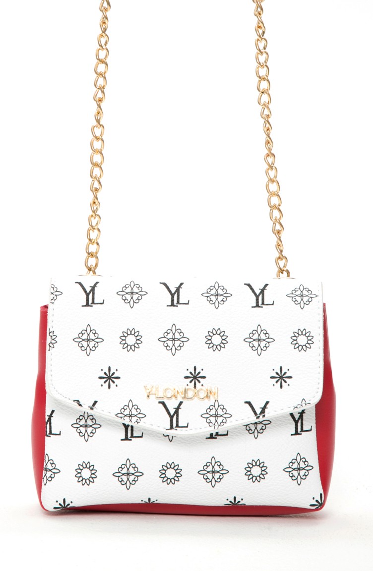 Damen Kreuz Tasche 369 8 041 B636 Weiss Rot 369 8 041 B636 Sefamerve