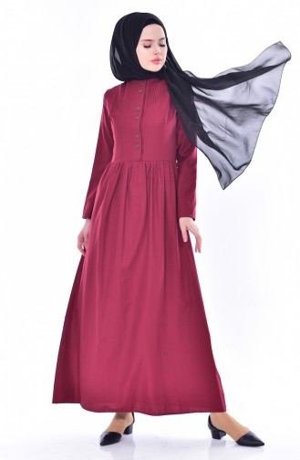 Robe Hijab Bordeaux 7215-10