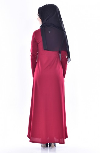 Claret Red Hijab Dress 2005-05