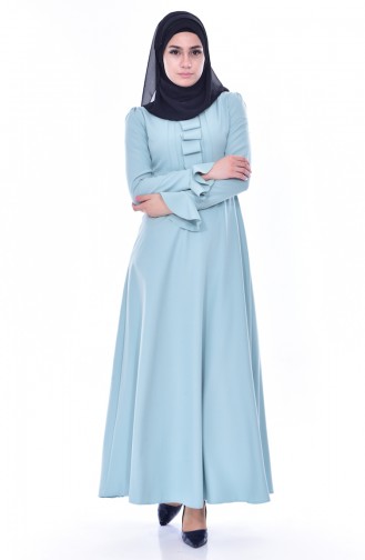 Kleid mit Gürtel 1084-07 Mandel Grün 1084-07