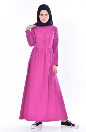 Ribbed Dress 7273-16 Fuchsia 7273-16