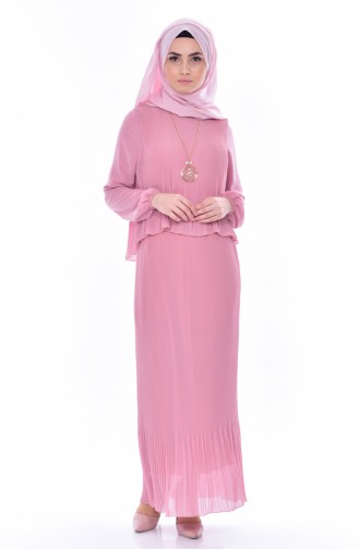 Dusty Rose Hijab Dress 2532-03