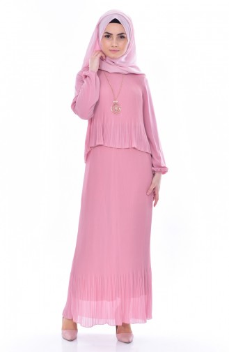 Dusty Rose Hijab Dress 2532-03
