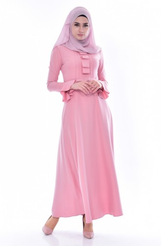 Kleid mit Gürtel 1084-09 Rosa 1084-09