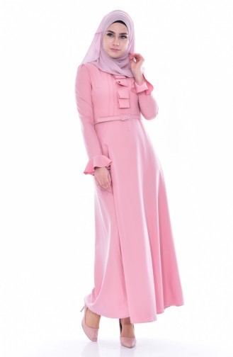 Kleid mit Gürtel 1084-09 Rosa 1084-09