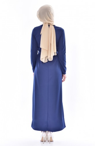 Indigo Hijab Dress 3851-02