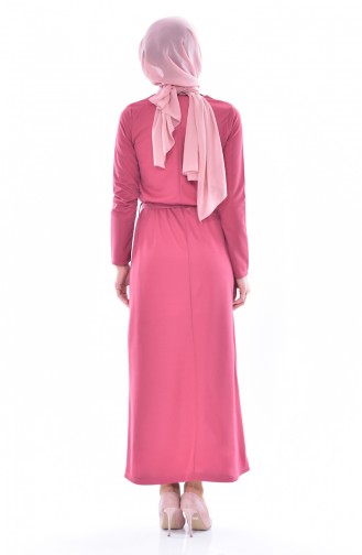 Dark Dusty Rose Hijab Dress 3851-01