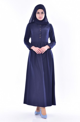 Hijab Kleid 7173-03 Dunkelblau 7173-03