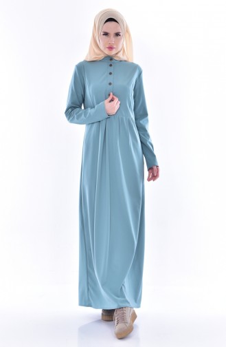 Mint Green Hijab Dress 7184-04