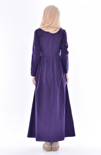 Purple İslamitische Jurk 7215-08