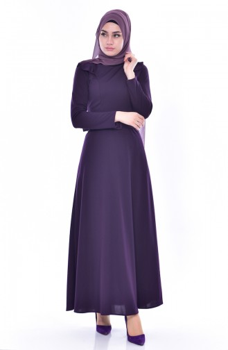 Purple Hijab Dress 3483-06