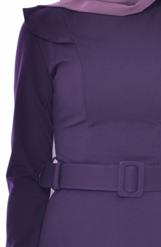 Purple Hijab Dress 3483-06