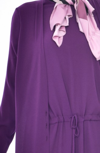 Suit Looking Jumpsuit  0001-04 Purple 0001-04