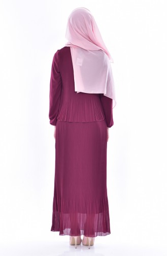 Plum Hijab Dress 2532-05
