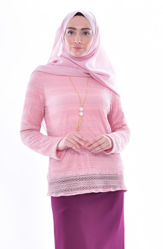 Bluse mit Halskette 51284-05 Puder 51284-05