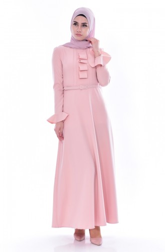 Powder Hijab Dress 1084-06