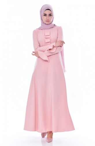 Powder Hijab Dress 1084-06