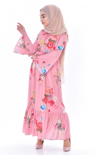 Powder Hijab Dress 8175A-01