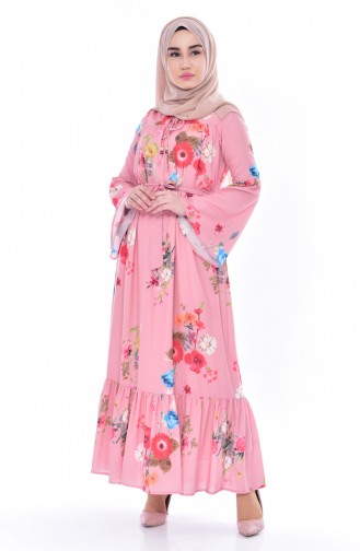Powder Hijab Dress 8175A-01