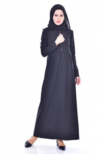 Robe Taille Plissée 7184-01 Noir 7184-01