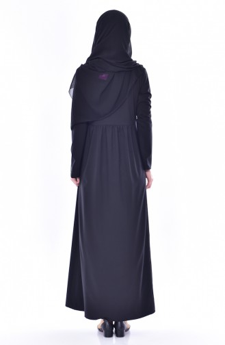 Black İslamitische Jurk 7184-01