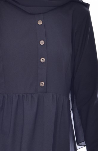 Robe Taille Plissée 7184-01 Noir 7184-01