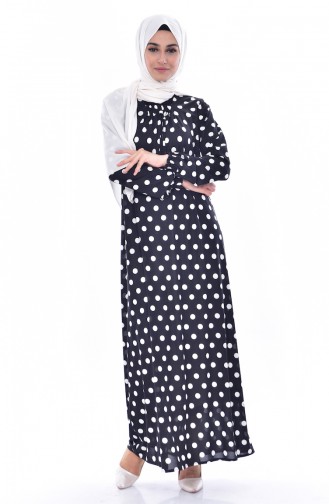 Black Hijab Dress 6059-04