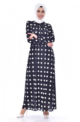 دلبر فستان بتصميم مطاط 6060-01 لون أسود 6060-01